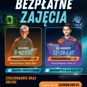 Bezpłatne zajęcia z programowania dla uczniów